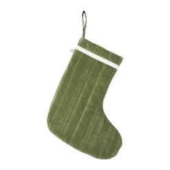 Vari quilted julstrumpa, Velvet-khaki