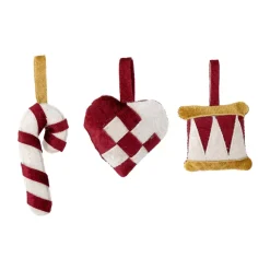 Velua dekorationshänge 3 delar, Röd