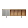 Vipp Cabinet H1 sideboard med ben, Light oak-marble, doors