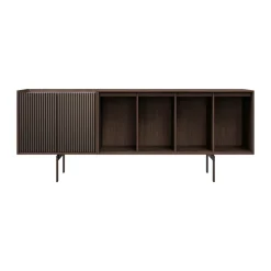 Vipp Cabinet H1 sideboard med ben, Dark oak-marble, doors