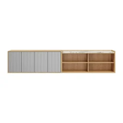 Vipp Cabinet H6 sideboard, Light oak-marble, doors