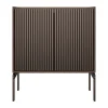 Vipp Cabinet H2 skåp med ben, Dark oak-marble, doors