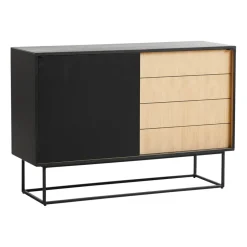 Virka sideboard high 120x40x82 cm, Svart - ek