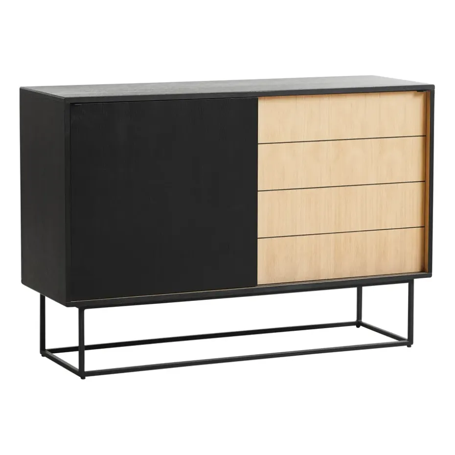 Virka sideboard high 120x40x82 cm, Svart - ek