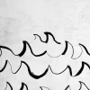 Wave poster 50x70 cm, Svart-vit