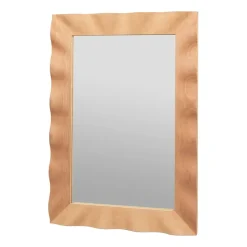 Wavy spegel 70x100 cm, Natural brown