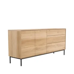 Whitebird sideboard, Ek-Metall 2 dörrar 3 lådor